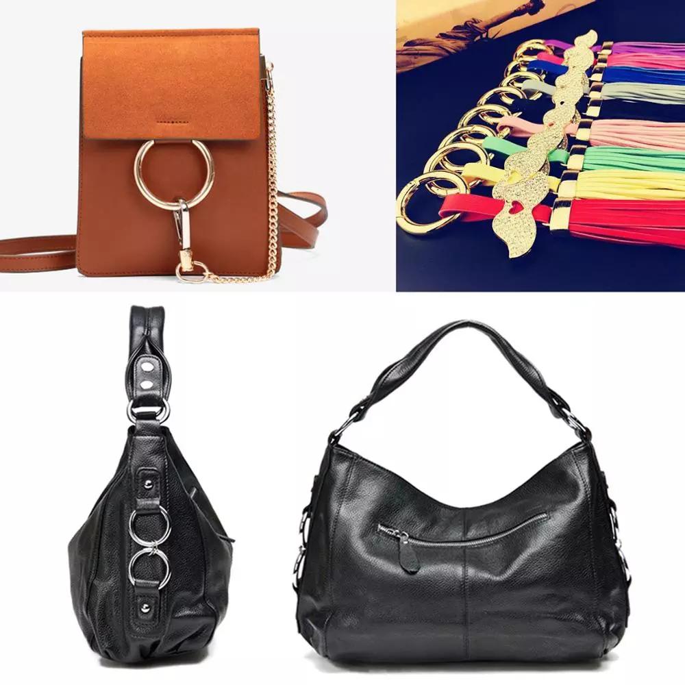 Bag Keyring Openable Handbags Ring Buckle Round Spring Gate Snap Hooks O-Ring Buckle Snap Clasp