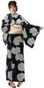 Комплект юката Aletta domani с классическим фестивалем фейерверков Yoizumi Botan, доступный в цвете слоновой кости, женский, из двух частей, с половинным оби, двусторонний, 100% хлопок,