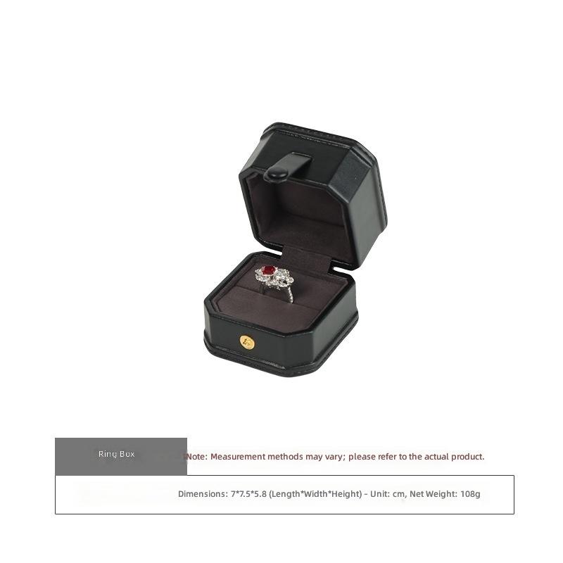 Wonderful Pack High-Grade Leather Hand-sewn Square Luxury Jewelry Packaging Box for Rings Necklaces Bracelets Watches Storage