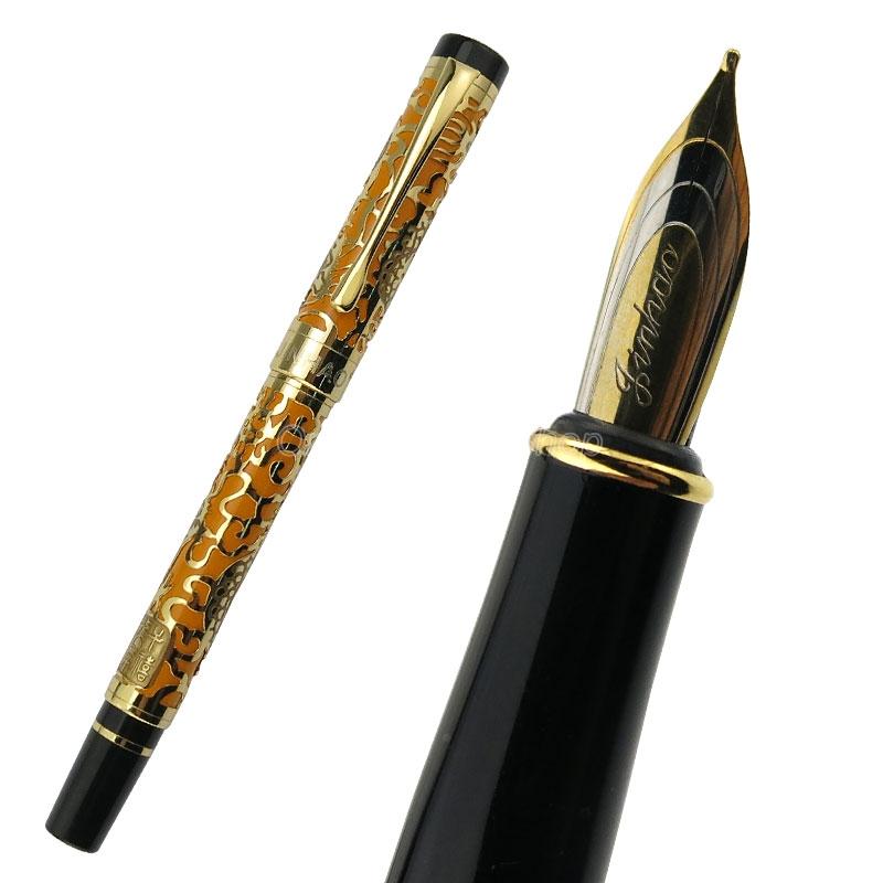 Jinhao 5000 Металлическая текстура Дракона Резьба Черный корпус Тонкое перо Перьевая ручка Офис Школа Письмо Подарок Аксессуар для ручки
