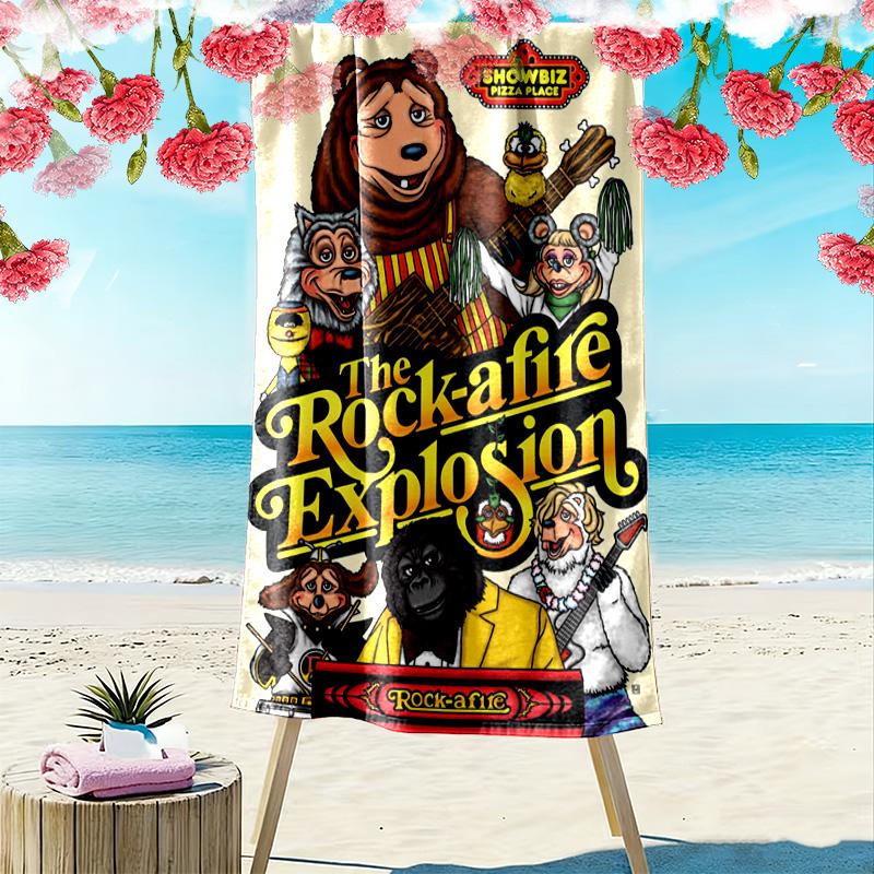 Petrifying Blast 2D Flat Print Beach Towel, Large Soft Quick Dry Towel for Beach Camping SwimmingXSTJ0915489