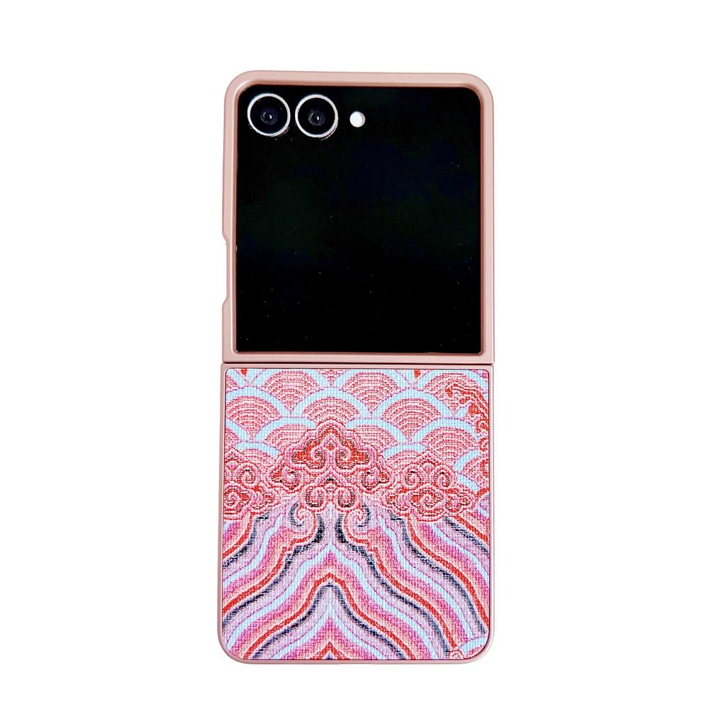 Вышивка Гуофэн Сянъюнь Подходит для чехла мобильного телефона Samsung ZFlip7 6-дюймовый складной экран ZFlip5 шелковый шарф портативный 3 защитный чехол