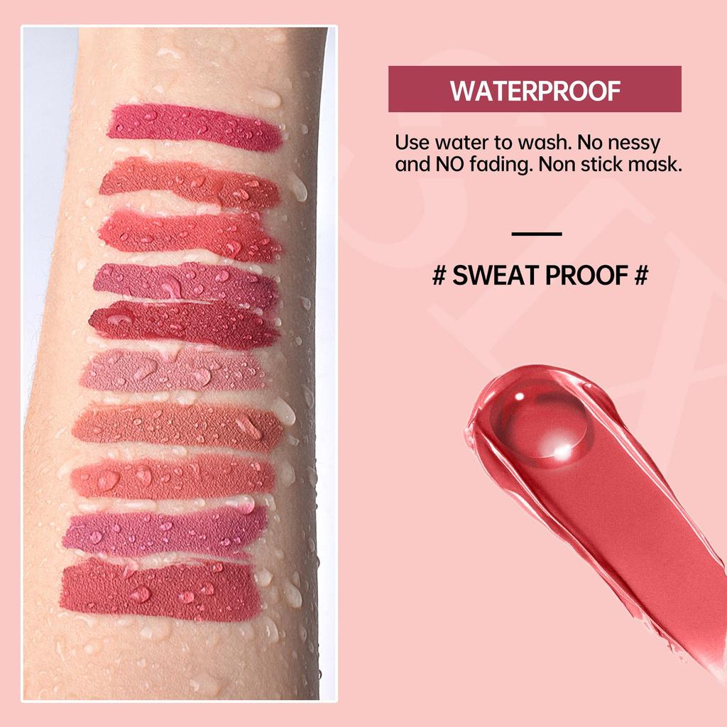 LAMUSELAND Keep Smile Водостойкая матовая жидкая помада, долговечная антипригарная чашка, блеск для губ, пухлое масло для макияжа губ, 1,5 г