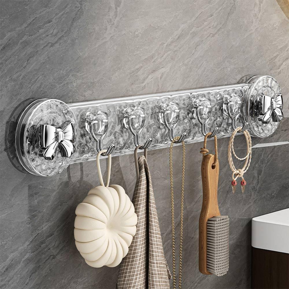 New Rotating Row Hook Suction Cup Traceless Corrugated Hooks Punch-free Strong Load-bearing Storage Rack