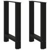 VidaXL Dining Table Legs Black 2 Pieces 60 X (72-73) Cm Steel 4013304