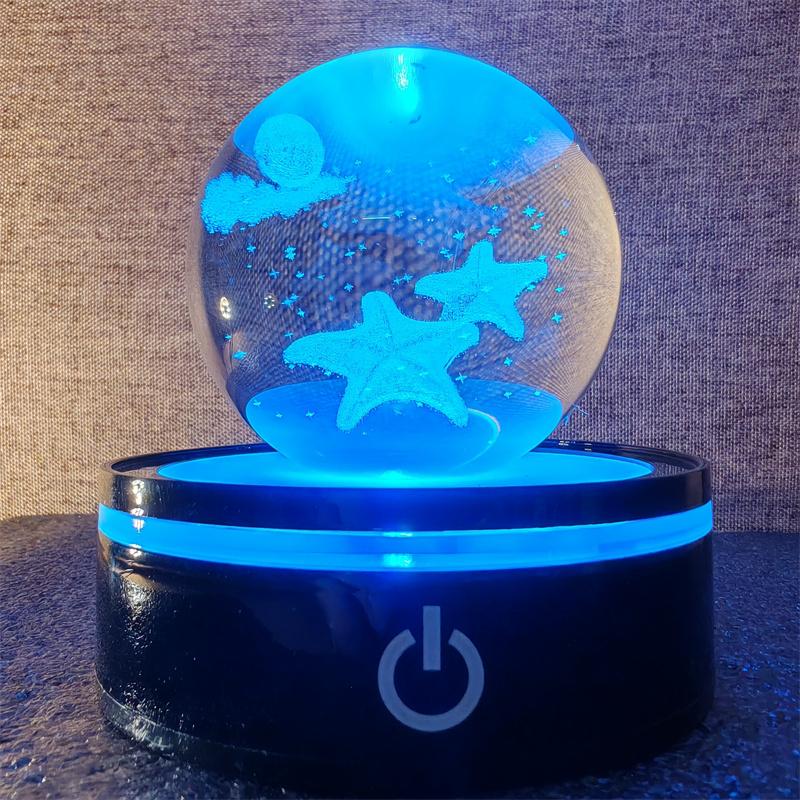 Солнечная система 3d хрустальный шар Хрустальный глобус Лазерная резка Хрустальный шар с шаровой подставкой Декоративные сферы планет Галактика Подарок на день рождения Украшения