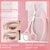 Eyebrow Trimmer Kit, Eyebrow Razor with Scissors, Portable Eyebrow Shaping Tools for Beginners, Stainless Steel Blades