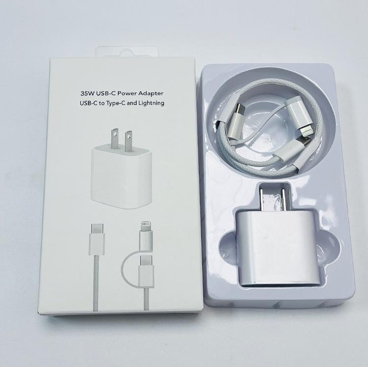 Совместимый с Apple 15 PD-зарядное устройство 20 Вт/35 Вт для iPad и iPhone с кабелем