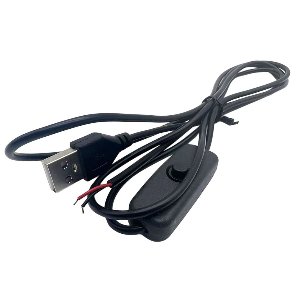 5Pcs 1.5M USB Power Supply Wire 5V ON OFF Switch Cable USB Extension Cable  for USB Fan Desk Light