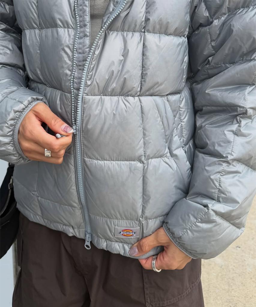 DICKIES Fargo Hooded Mid Down Jacket Light Grey