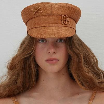 Кепка весна-лето Кепки Newsboy женские Кепки из рафии соломенные с плоским верхом