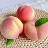 2pcs Artificial Peach Fruit Realistic Faux Fruits Peaches for Home Kitchen Table Decoration and Photography Props