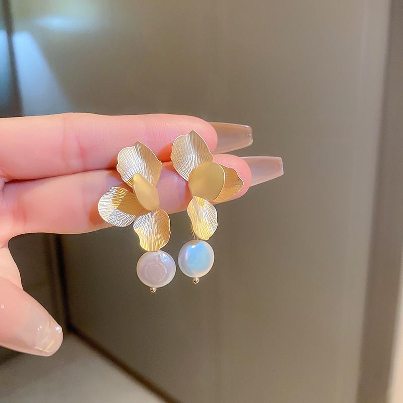 Французские серьги-кисточки с геометрическими жемчужинами из серебряной иглы - Роскошные модные серьги с высококлассным дизайном