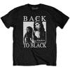 Мужская футболка Amy Winehouse Back to Black приталенная X-Large Черный