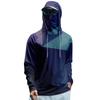 Men's Summer Gradient Color Geometry Quick-drying Long-sleeved T-shirt Sun Clothing Fishing Fitness Sports Hooded Long-sleeved Top