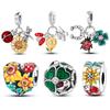 Медные Животные Цветная Божья Коровка Подвеска Бусина Подходит для Оригинального Браслета Ожерелья Diy Вечеринка Подарок Изящные Роскошные Украшения