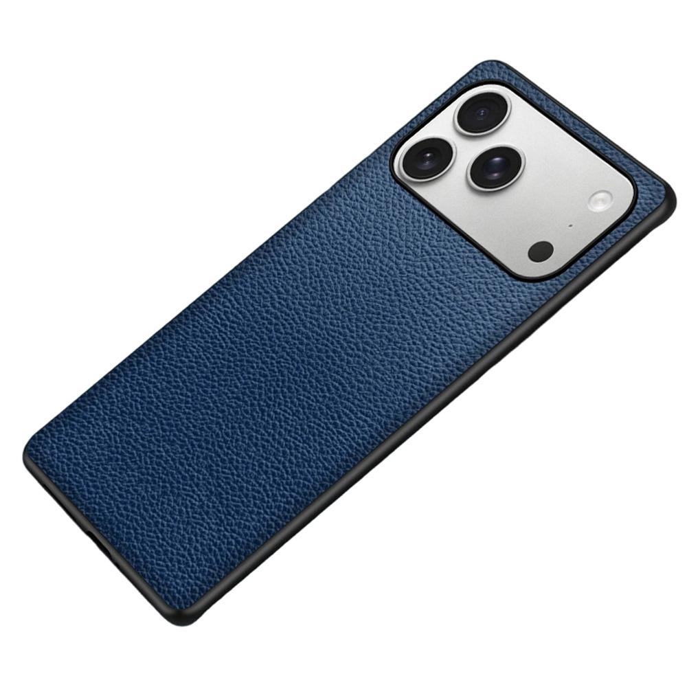 For iPhone 17 Pro Case Litchi Texture PU Leather Coated PC + TPU Protective Phone Back Cover