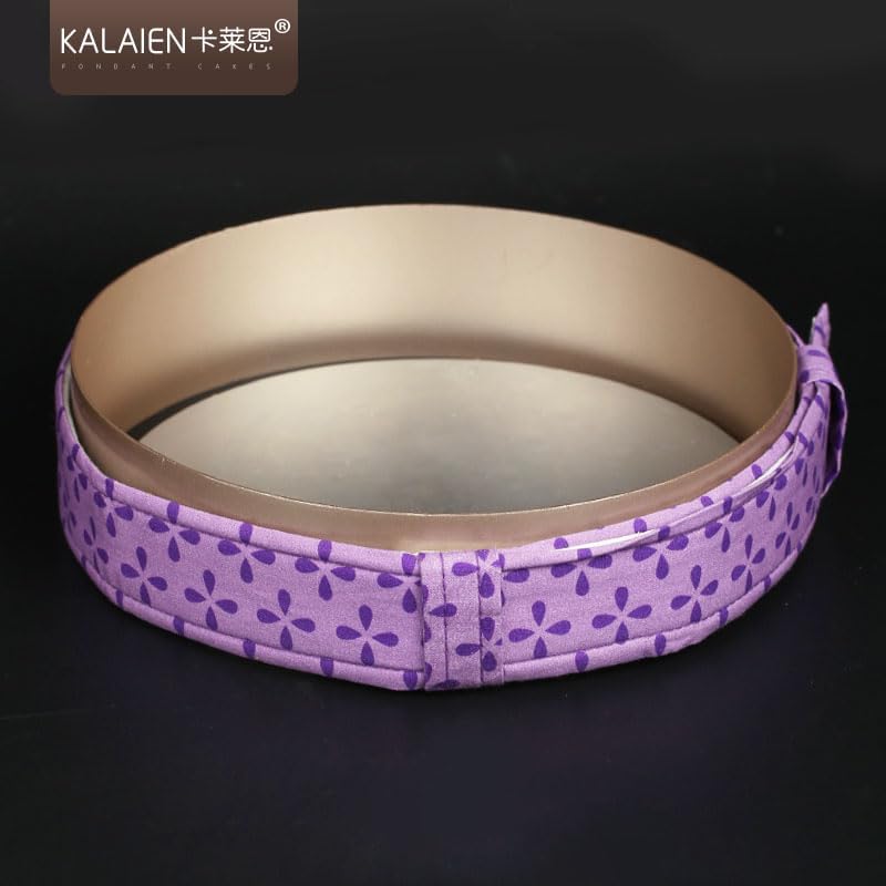 Growtail 4 Pcs Bake Even Strip,Cake Pan Strips, Cake Pan Dampen Strips, Super Absorbent Thick Cotton,Keeps Cakes More Level and Prevents Crowning