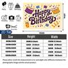 Colorful Gifts Birthday Banner, Colorful Polyester Backdrop for Party Decorations