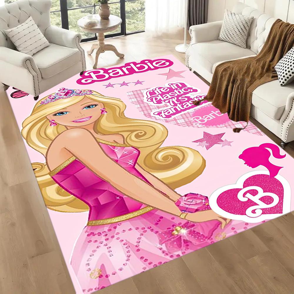Barbie In Rainbow Fantasy Square rugs are a great choice for living rooms, bedrooms, home décor, and as gifts.