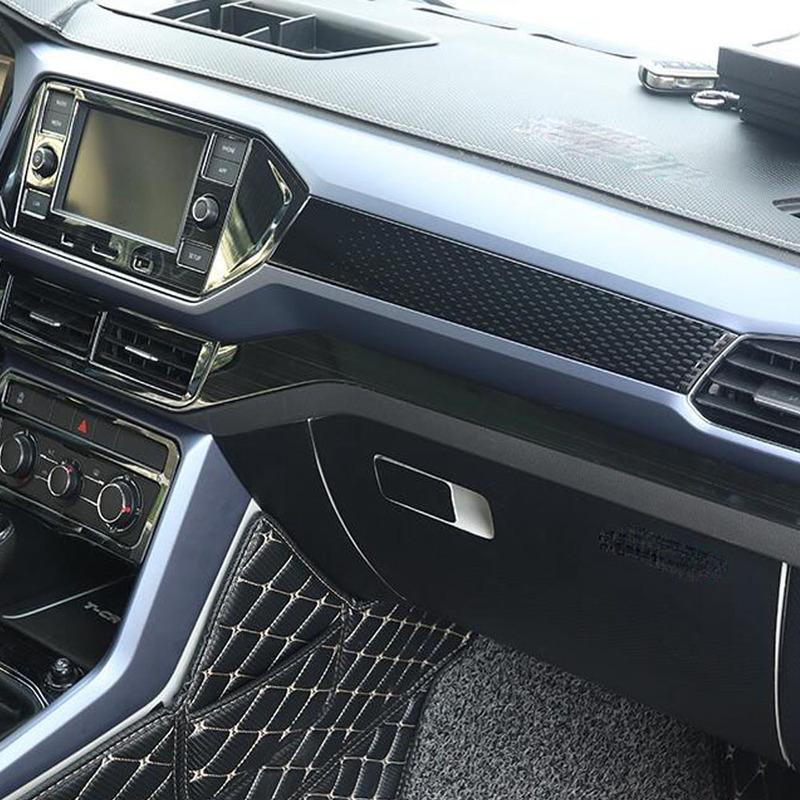 Stainless Steel Gear Box Panel Cover Brushed Black Door Audio Speak Sound Trim Frame For Volkswagen VW T-cross Tcross -