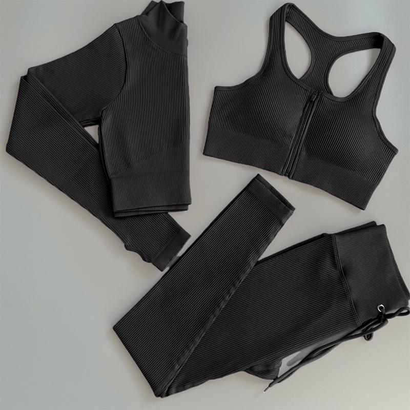 Women's Tracksuit Seamless Yoga Set Workout Sportswear Gym Clothing Fitness Sports Suits