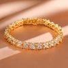 ZAKOL Luxury Buling Four-leaf Flower Shiny Zircon Tennis Bracelet for Women New Trendy Wedding Party Zircon Accessories