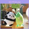 Mini Bamboo Panda Plush Keychain Stuffed Animal Backpack Charm Gift For Children