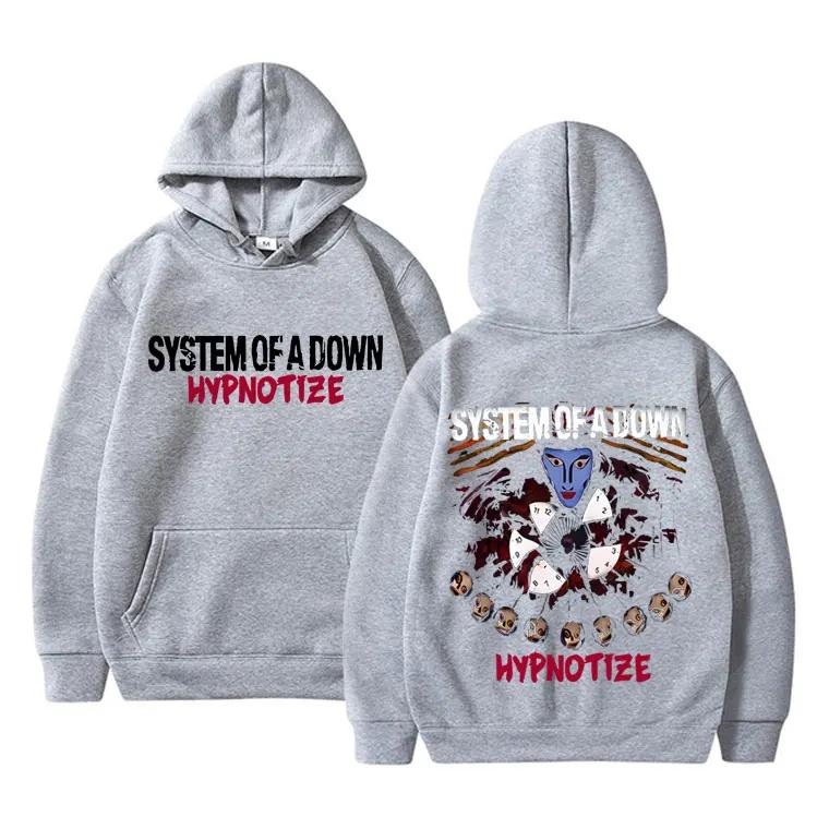 Rock Band System of A Down Hypnotize Print Hoodie Men Alternative Metal Music Sweatshirt Mens Gothic Harajuku Streetwear