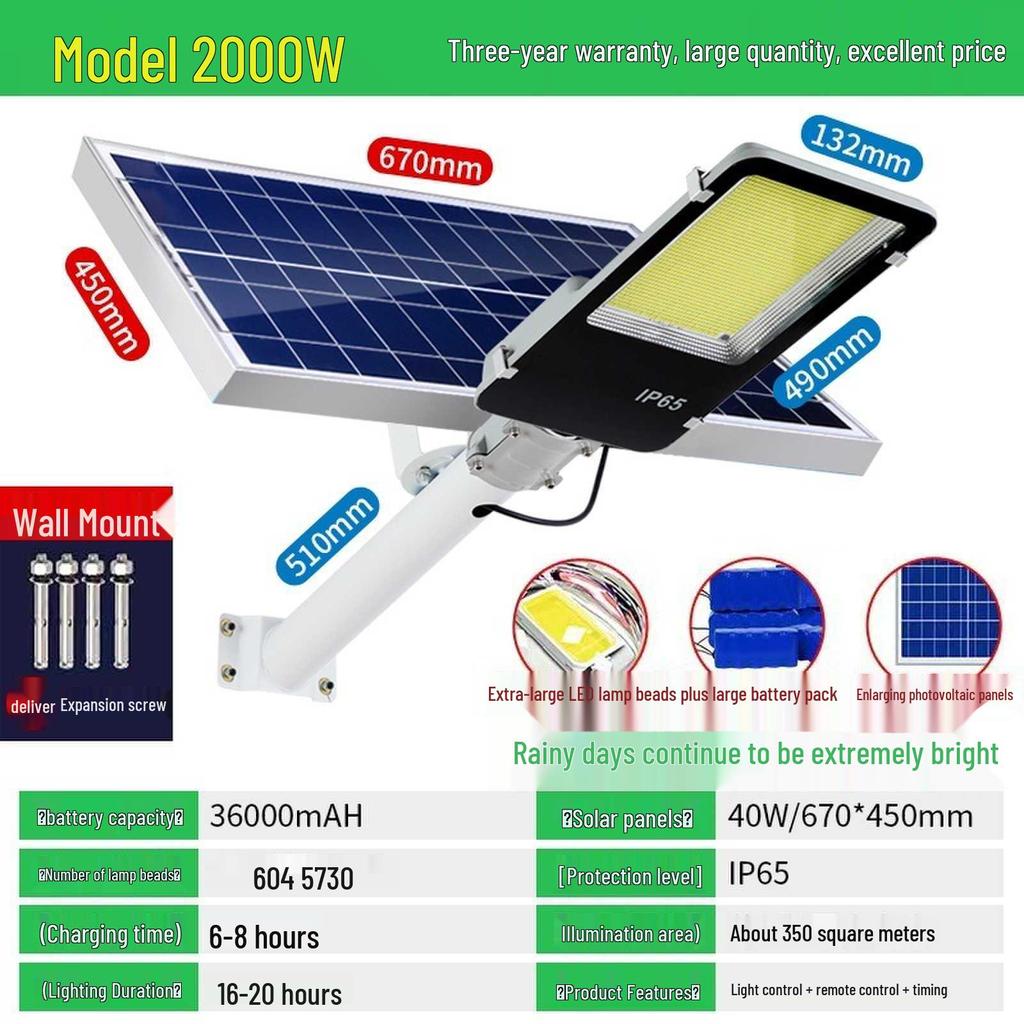 Сверхяркий водонепроницаемый светодиодный солнечный уличный и дворовый фонарь для наружного использования