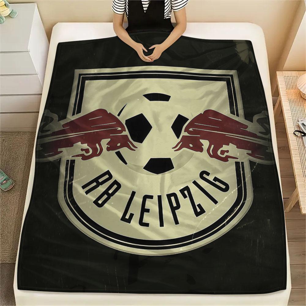 RB leipzig logo Printed Flannel Blanket, soft throw for bedroom sofa, washable,soccer fan merchandise, great gift.