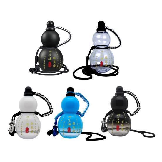 800ML Gourd Water Bottle with Strap Waist Rope Cup Brush Charm DIY Sticker Monkey King Wukong Drinking Bottle