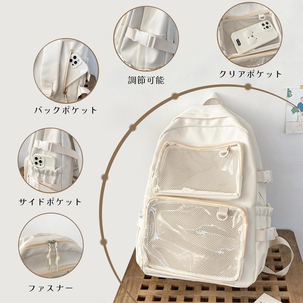 Ita Ita Oshikatsu Oshikatsu Deco Clear JK Oshikatsu Большая вместимость TB03 [Manatsulife] Сумка, Itaba, Рюкзак, Рюкзак, Женский, Сумка, Рюкзак, Сумка,