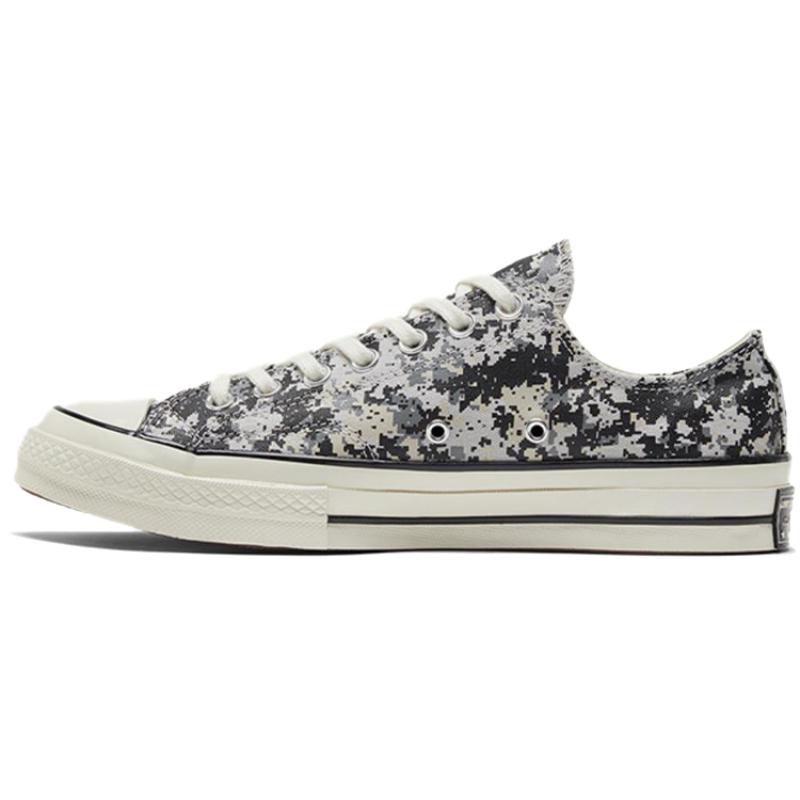 Converse 1970-е ALL STAR Chuck 70 пиксельный принт спортивные низкие кеды унисекс черно-белая камуфляжная расцветка