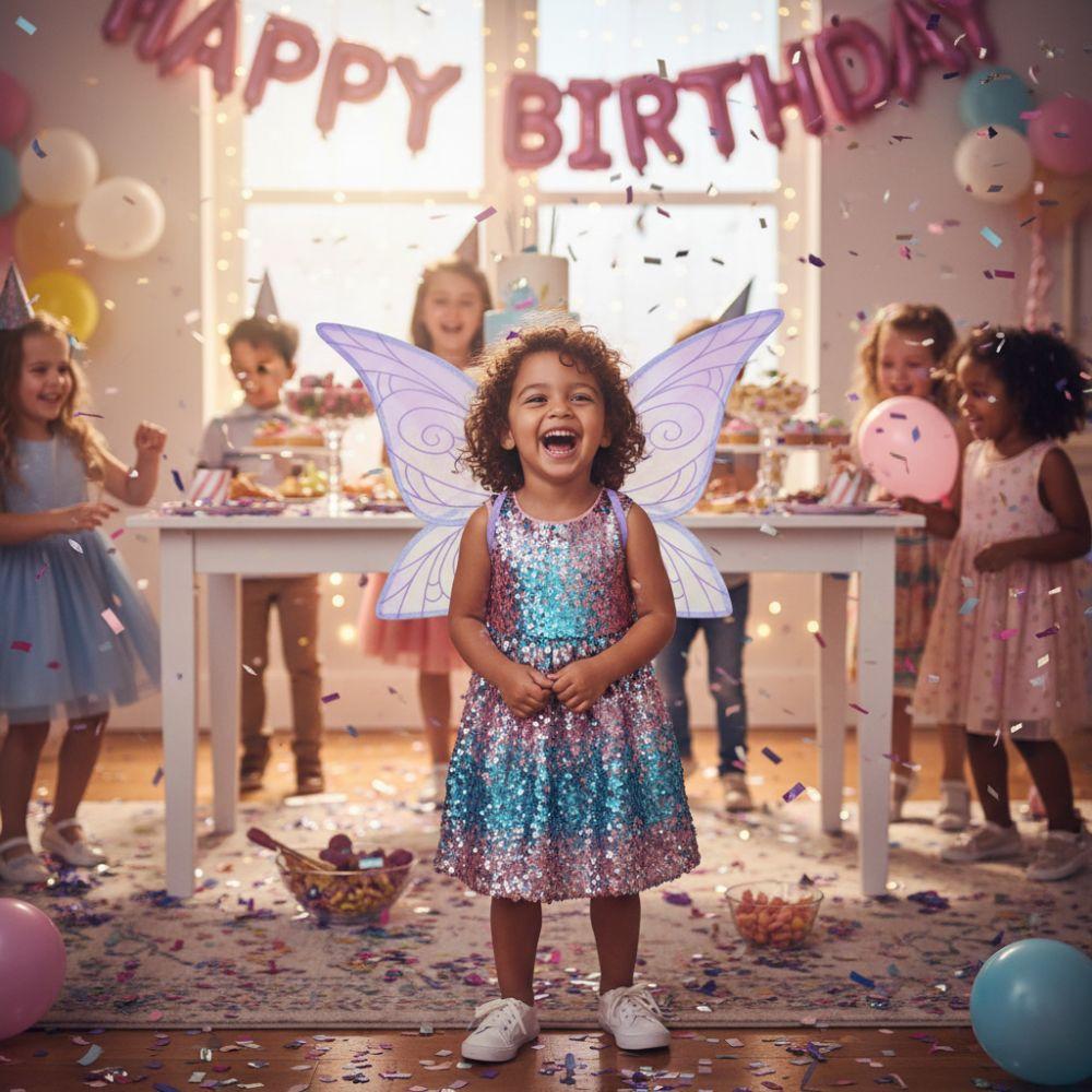 Sparkly Gradient Fairy Butterfly Wings Organza Elf Wings Butterfly Princess Wings Children's Day