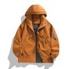 Men's Spring and Fall Windproof Waterproof Outdoor Punching Jacket Youth Loose Standing Collar Hooded Jacket