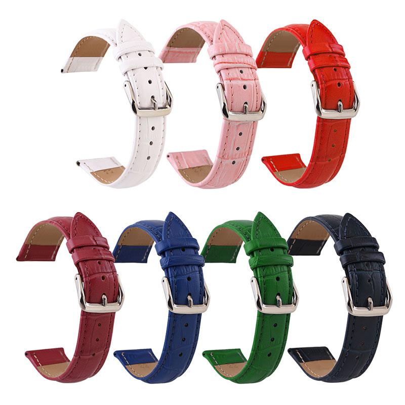 Watch Band Genuine Leather Straps 12mm/14mm/16mm/18mm/20mm/22mm/24mm Watch Accessories High Quality Colors Watchbands