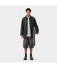 Customellow Black Leather Long Coat Cwuds26112Bkx