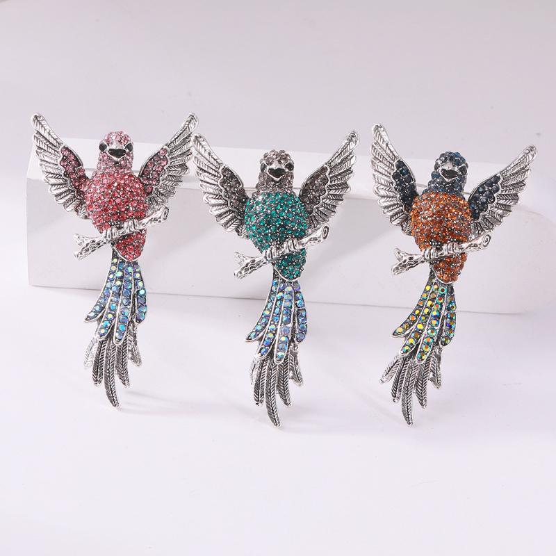 Exquisite Luxury Full Crystal Animal Hummingbird Brooches For Women Clothing Coat Accessries Gifts