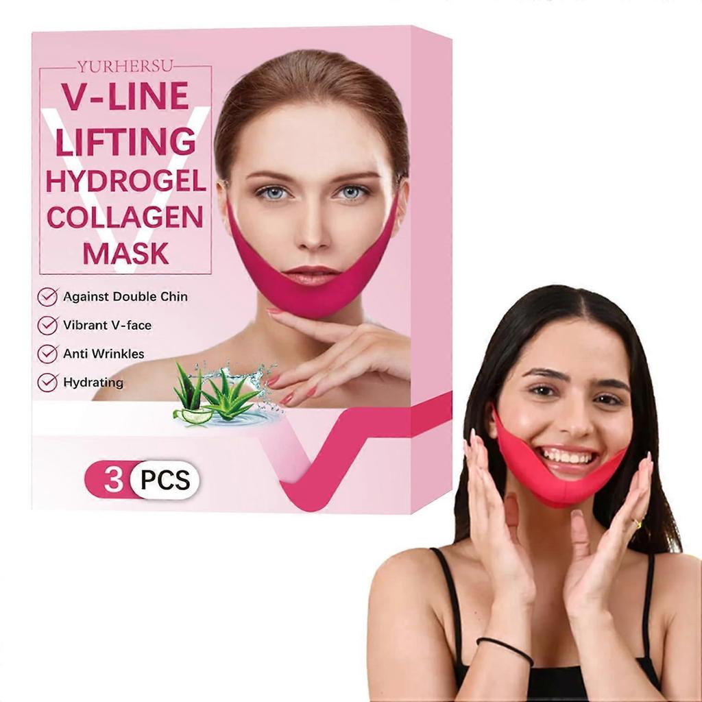 Lifting Bands Chin, Chin Lift V-Line Patch, Disposable Lifting Chin Bands, Anti-Aging, Fade Fine Lines, Replenish Collagen, Hydrate Tighten Skin
