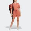 adidas Truecasuals Обычная спортивная одежда Логотип В рубчик Круглый вырез Короткий рукав Футболка Женские топы Magic-Land-Brown HR9168