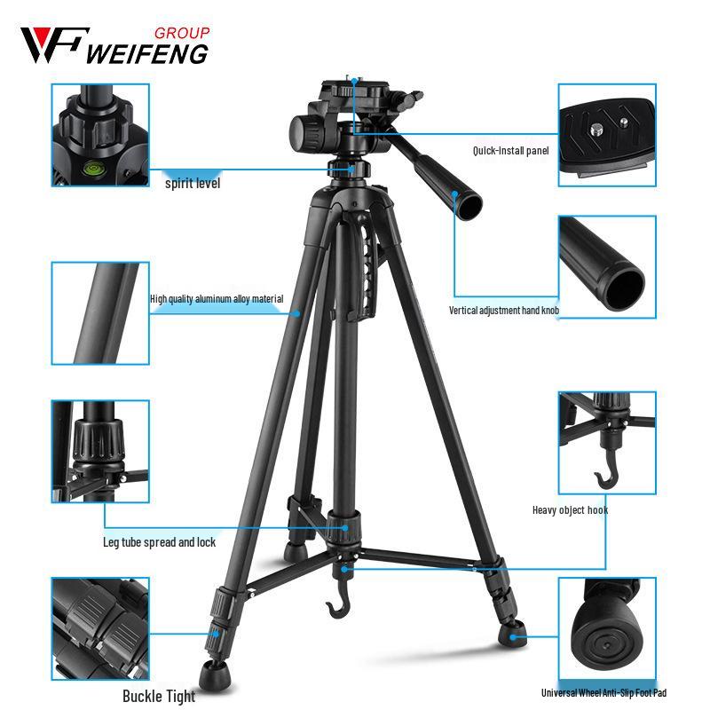 Штатив Hongtu WF Weibang 3520 для DSLR-камер для фотографии, видеосъемки и освещения для рыбалки