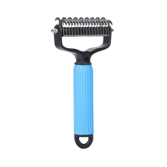 Расческа для распутывания колтунов для домашних животных Ручная расческа для подшерстка для собак и кошек Двусторонняя нержавеющая сталь