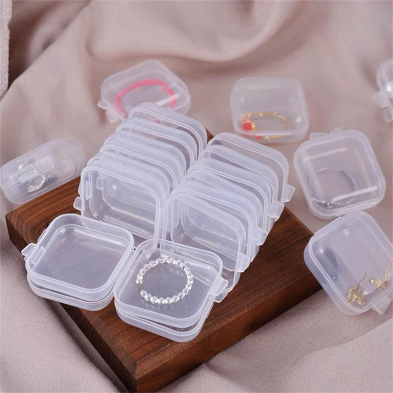 12 шт. мини пластиковые контейнеры для хранения коробка портативный держатель для таблеток и лекарств органайзер для хранения ювелирных изделий упаковка для сережек и колец