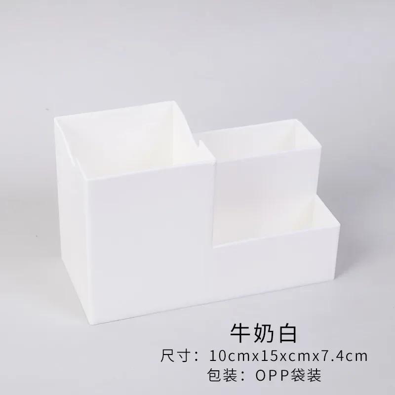 Multi-function Desktop Pen Holder Office School Storage Case Colorful Plastic Box Desk Pen Pencil Organizer Mobile Phone Bracket