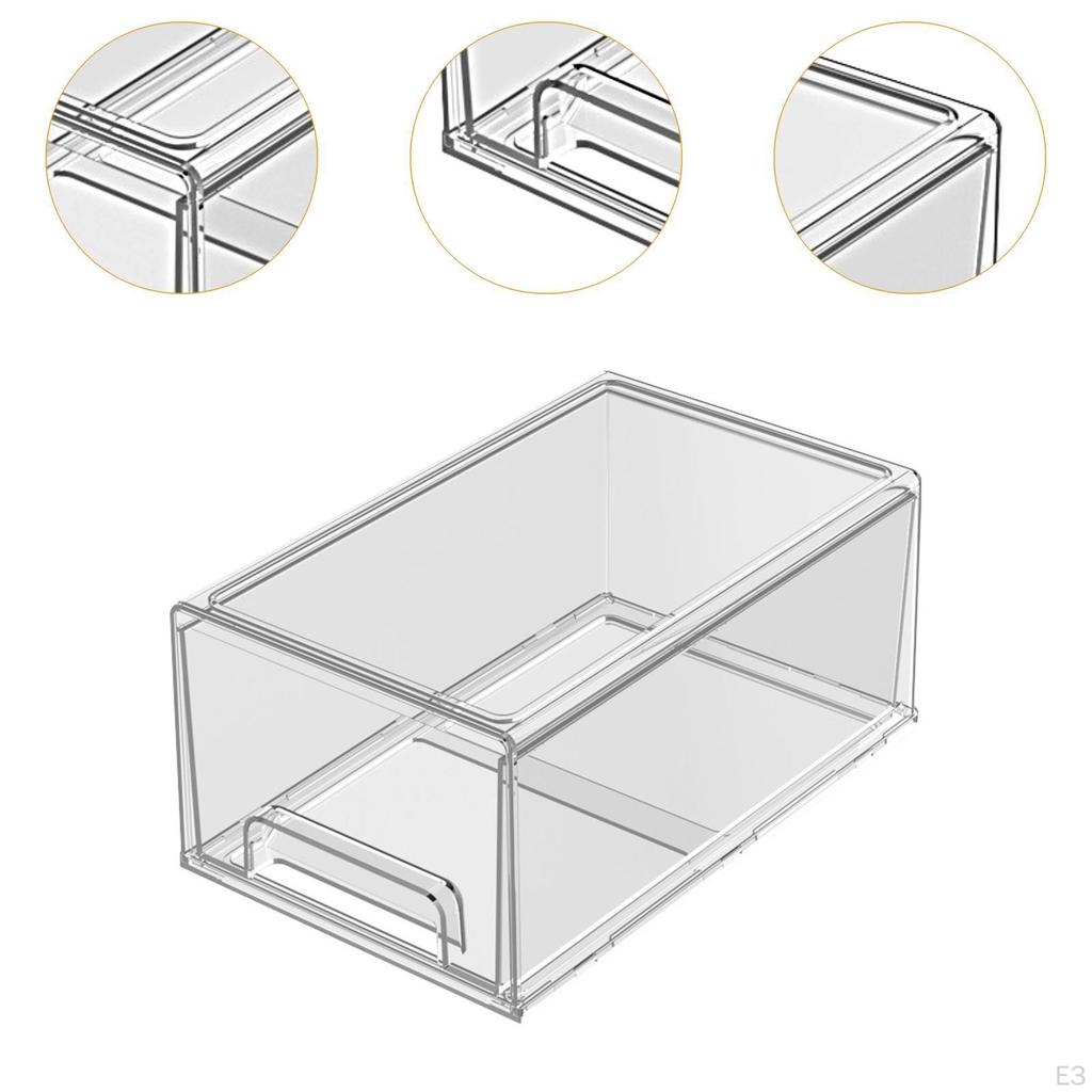 Прозрачный складной ящик для хранения игрушек, органайзер для полок шкафа