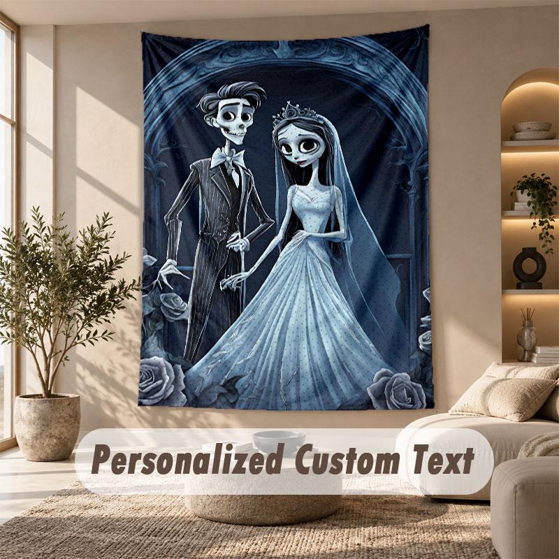 Wall Hanging Tapestry Art Cloth Bedroom Room Background DecorCorpse Bride Emily Victor