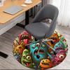Colorful Monster Party Decorations: Spooky Fun for Kids' Parties!Round Non-Slip chair mat chair carpet for office Rugs for Office Decor Gift For Valen