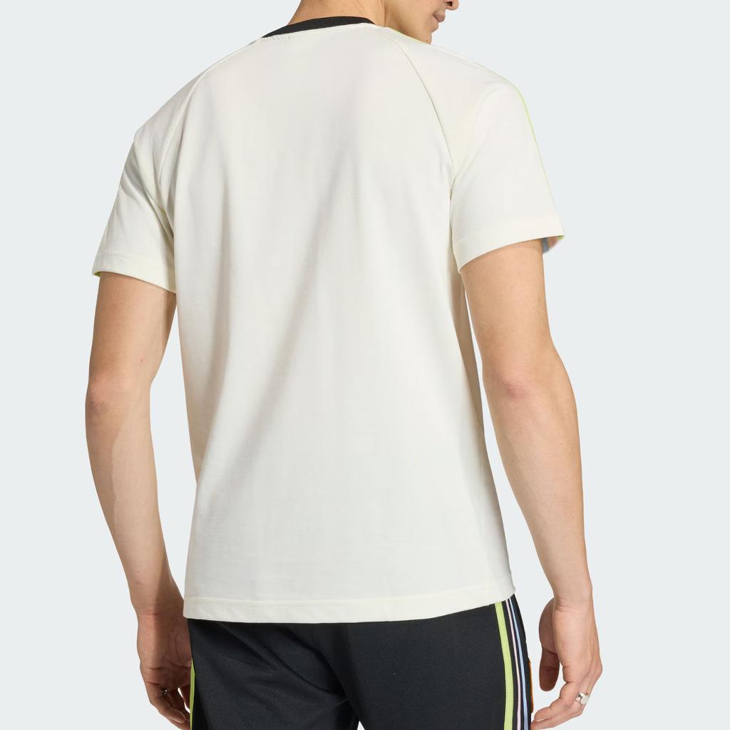 adidas Оригиналы Япония Ретро Футбол Повседневная Культура Облегающий Крой Вязаный Круглый Вырез Короткий Рукав Футболка Мужские Топы KA9336