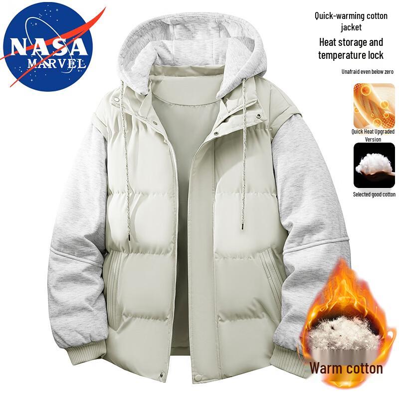 NASA MARVEL Men's Hooded Winter Padded Jacket